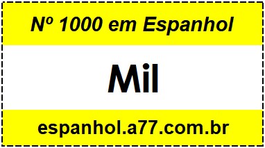 Nº 1000 em Espanhol