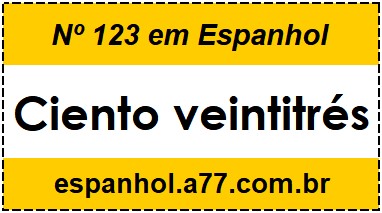 Nº 123 em Espanhol