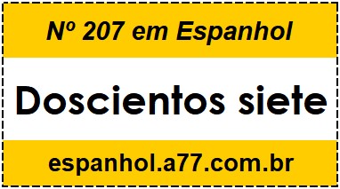 Nº 207 em Espanhol