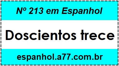 Nº 213 em Espanhol