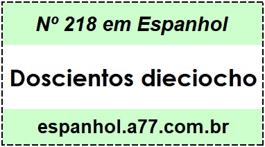 Nº 218 em Espanhol