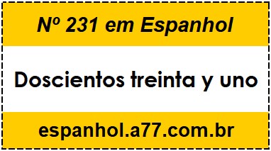 Nº 231 em Espanhol