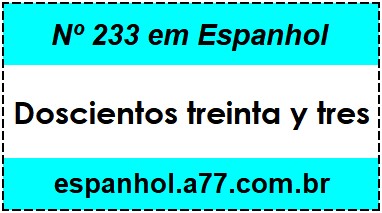 Nº 233 em Espanhol