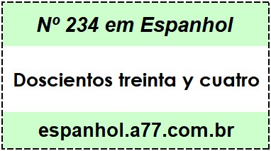 Nº 234 em Espanhol