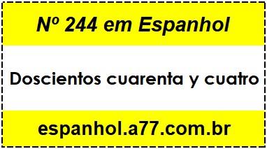 Nº 244 em Espanhol