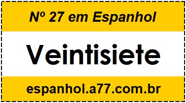 Nº 27 em Espanhol