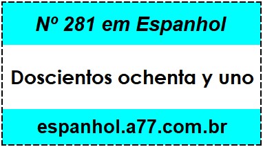 Nº 281 em Espanhol