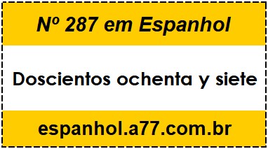 Nº 287 em Espanhol