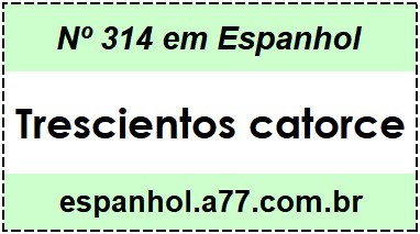 Nº 314 em Espanhol