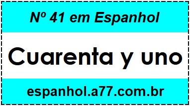 Nº 41 em Espanhol