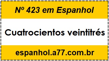 Nº 423 em Espanhol