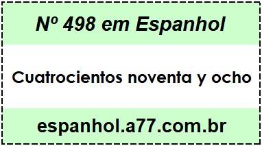 Nº 498 em Espanhol