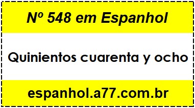 Nº 548 em Espanhol