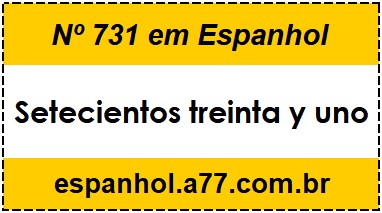 Nº 731 em Espanhol