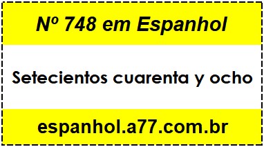 Nº 748 em Espanhol