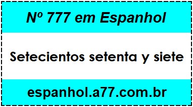 Nº 777 em Espanhol