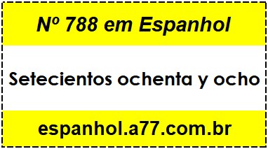 Nº 788 em Espanhol