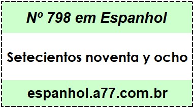 Nº 798 em Espanhol