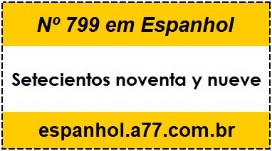 Nº 799 em Espanhol