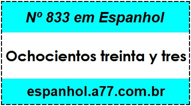 Nº 833 em Espanhol