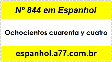 Nº 844 em Espanhol