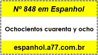 Nº 848 em Espanhol