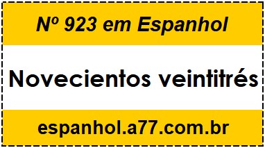 Nº 923 em Espanhol