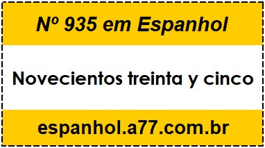 Nº 935 em Espanhol