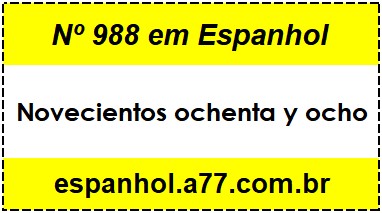 Nº 988 em Espanhol