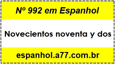 Nº 992 em Espanhol