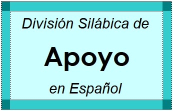 División Silábica de Apoyo en Español