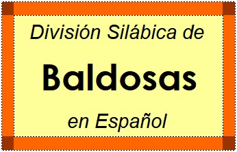 Divisão Silábica de Baldosas em Espanhol