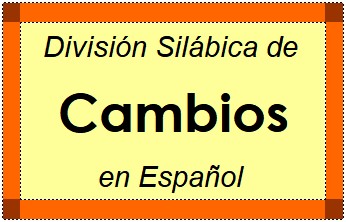 División Silábica de Cambios en Español
