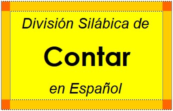 Divisão Silábica de Contar em Espanhol