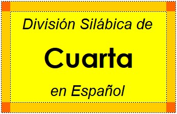 Divisão Silábica de Cuarta em Espanhol