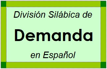 Divisão Silábica de Demanda em Espanhol