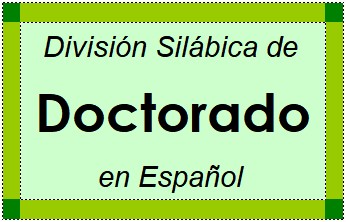 Divisão Silábica de Doctorado em Espanhol