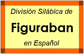 División Silábica de Figuraban en Español