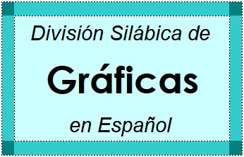 Divisão Silábica de Gráficas em Espanhol