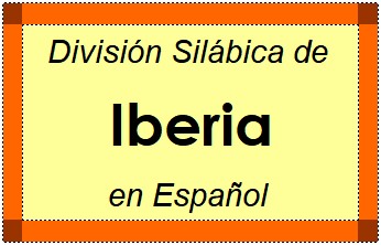 Divisão Silábica de Iberia em Espanhol
