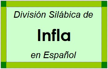 Divisão Silábica de Infla em Espanhol