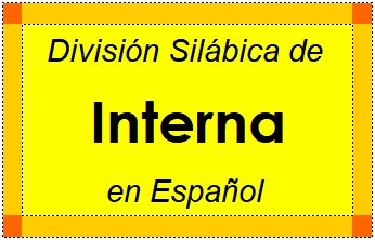 Divisão Silábica de Interna em Espanhol