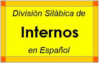 Divisão Silábica de Internos em Espanhol
