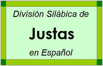 Divisão Silábica de Justas em Espanhol