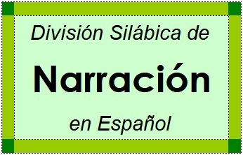 Divisão Silábica de Narración em Espanhol