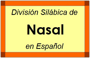 Divisão Silábica de Nasal em Espanhol