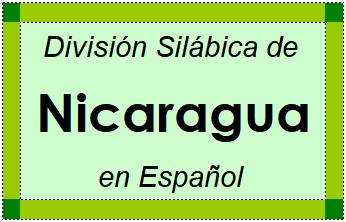 División Silábica de Nicaragua en Español