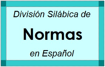 Divisão Silábica de Normas em Espanhol