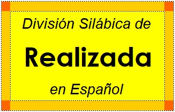 Divisão Silábica de Realizada em Espanhol