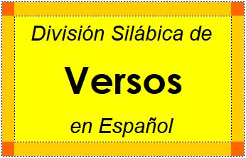 División Silábica de Versos en Español